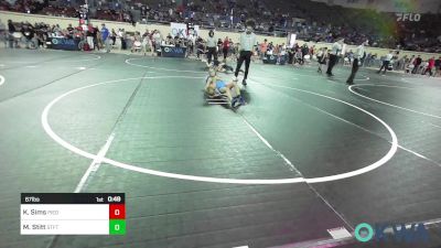 67 lbs Consi Of 8 #2 - Kingston Sims, Piedmont vs Myka Stitt, Standfast