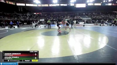 182 lbs Cons. Semi - Steven Powell, Silverton HS vs Jaxson Gribskov, Hermiston HS