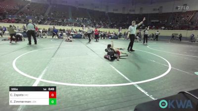 58 lbs Final - Clementina Zapata, OKC Saints Wrestling vs Eli Zimmerman, Lions Wrestling Academy