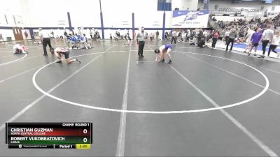 125 lbs Champ. Round 1 - Christian Guzman, North Central College vs Robert Vukobratovich, Loras