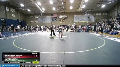 77 lbs Round 1 - Ryder Eggleston, Piranha Wrestling Club vs Jayden Amell, Orting Jr. Cardinals Wrestling