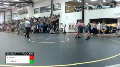 285 lbs Cons. Round 1 - Ian Clifford, Unattached - Indiana Tech vs Bobby Logan, Heidelberg