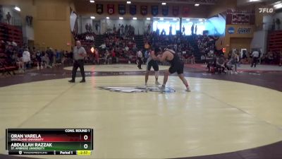 285 lbs Cons. Round 1 - Abdullah Razzak, St. Ambrose University vs Oran Varela, Graceland University