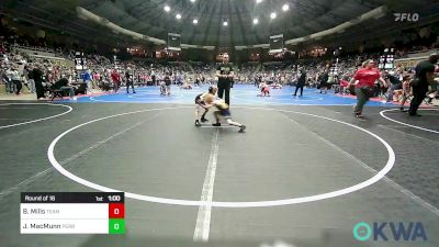 43 lbs Round Of 16 - B.a. Mills, Team Tulsa Wrestling Club vs John MacMunn, Perry Wrestling Academy