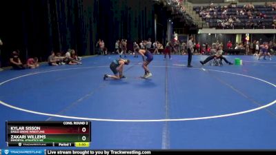 100 lbs Cons. Round 2 - Zakari Willems, Immortal Athletics WC vs Kylar Sisson, Eagle Grove Wrestling