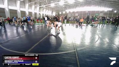 190 lbs Cons. Semi - Carter Egbert, Top Of Utah Wrestling Club vs Benedict Holthaus, Juab Wrestling Club