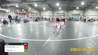 89 lbs Consi Of 16 #2 - Griffin Sensintaffar, Cowboy Wrestling Club vs Jett Kramer, Moyer Elite