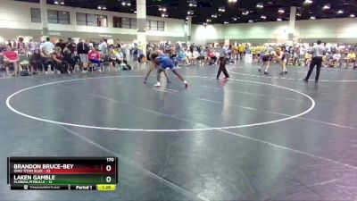 170 lbs Round 3 (16 Team) - Brandon Bruce-Bey, Ohio Titan Blue vs Laken Gamble, Florida Pitbulls