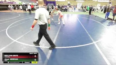 99-104 lbs Round 2 - Isaac Beirman, Iowa vs Brylynn Brite, Alabama