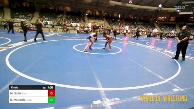 100 lbs Final - Melissa Gallo, Gladiator Wrestling Club vs Blayke McDaniel, Greater Heights Wrestling