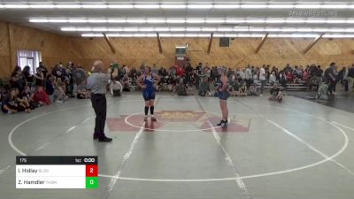 175 lbs Quarterfinal - Isabelle Hidlay, Bloomsburg vs Zoe Jane Hamdler, Thompson