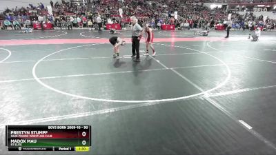 90 lbs Champ. Round 1 - Madox Mau, RT Elite vs Prestyn Stumpf, Sauk Prairie Wrestling Club