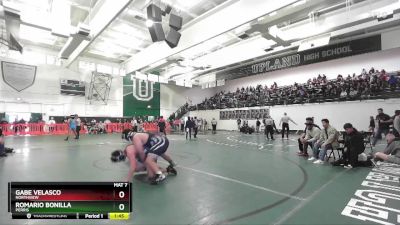 285 lbs Semifinal - Gabe Velasco, Northview vs Romario Bonilla, Perris