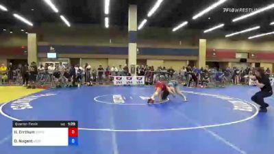 61 kg Quarterfinal - Hanna Errthum, Combat W.C. School Of Wrestling vs Daniella Nugent, Mercury Rising Wrestling Club