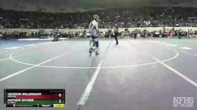 5A-126 lbs Champ. Round 1 - Mathew Snyder, El Reno vs Jackson Willingham, Sapulpa