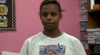 Jr National Team member Kennedy Baker before the Visa Championships