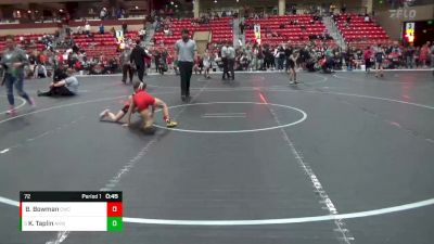 72 lbs Cons. Round 5 - Keyen Taplin, Abilene Kids Wrestling vs Blaze Bowman, Columbus Wrestling Club