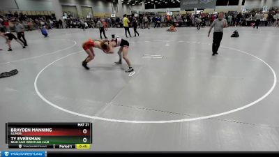 125 lbs Cons. Round 2 - Brayden Manning, Illinois vs Ty Eversman, Bear Cave Wrestling Club