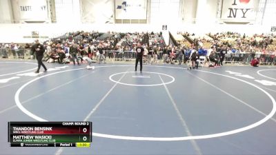 124 lbs Champ. Round 2 - Thandon Bensink, WRCL Wrestling Club vs Matthew Wasicki, Elmira Junior Wrestling Club