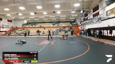 71 lbs Cons. Semi - Derek Mertz, Worland Wrestling Club vs Dylan Hansen, Powell Wrestling Club