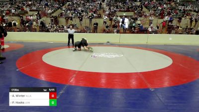 170 lbs Quarterfinal - Alexander Winter, Allatoona Youth Wrestling Club vs Peyton Hooks, Junior MatDogs Wrestling