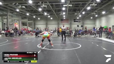 140 lbs Quarterfinal - Aalyra Arguelles, Derby vs Nora Prather, DC Gold