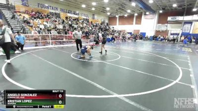 113 lbs Champ. Round 2 - Kristian Lopez, Ramona vs Angelo Gonzalez, Corona Del Mar