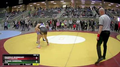 182 lbs Round 1 - Maximus Rodriguez, HotShots Wrestling vs Ylyana Sandoval, COWA