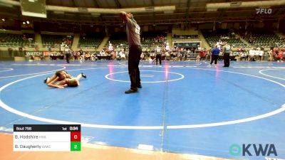 80 lbs 3rd Place - Bryan Hodshire, HURRICANE WRESTLING ACADEMY vs Brooklynn Daugherty, Broken Arrow Wrestling Club