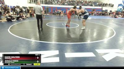 285 lbs Champ. Round 1 - Gavin Walters, Sandpoint vs Donald Riess, Bonners Ferry