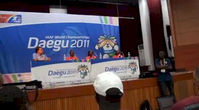 Sharon Cherop bronze medalist - Women's Marathon Press Conference