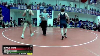 215 lbs Champ Round 1 (16 Team) - Derek Morrison, Wawasee vs Charlie Curtis, Oak Hill