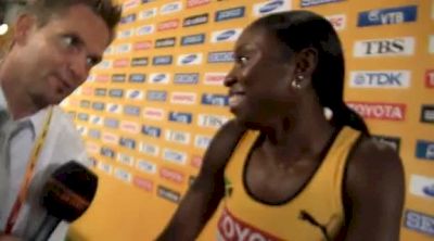 Shericka Williams after qualifying 400m round 1 at Daegu 2011 World Champs