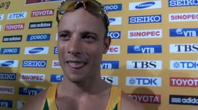 Oscar Pistorius making history in first round of 400 meters at Daegu 2011 World Championships