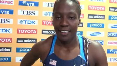 Sharon Day reflects at the end of heptathlon at Daegu 2011 World Championships