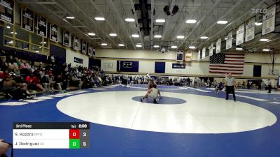 141 lbs 3rd Place - Ryan Kozdra, Springfield vs James Rodriguez, Castleton