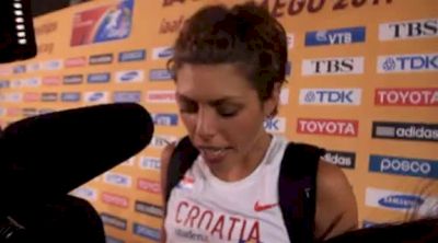 Blanka Vlasic after winning silver medal in high jump at Daegu 2011 World Track Championships