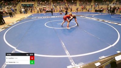 117 lbs Semifinal - Kyah Leyba, Team Tulsa Wrestling Club vs Alyssa Salemie, Terminator Wrestling Academy