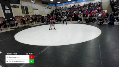 113 lbs Quarterfinal - Zach Brzoska, Fairfield Warde vs Alonzo Ccahuana Guevara, Hall