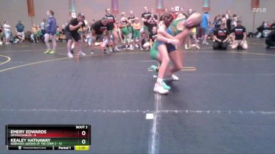 70 lbs Round 1 (4 Team) - Emery Edwards, Untouchables vs Kealey Hathaway, Nebraska Queens Of The Corn 2