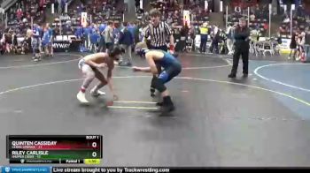 119 lbs Round 1 (4 Team) - Quinten Cassiday, Cedar Springs vs Riley Carlisle, Harper Creek