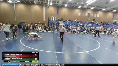 105 lbs 3rd Place Match - Dean Christensen, Box Elder Stingers vs Maddix Anderson, Wasatch