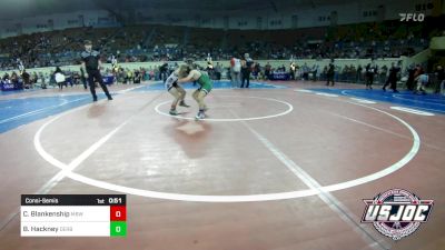 60 lbs Consolation - Clay Blankenship, Mustang Bronco Wrestling Club vs BlaizLee Hackney, Derby Wrestling Club