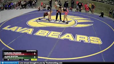 120 lbs Quarterfinal - Karlissa Pearson, Nestucca Valley Wrestling Club vs Alexis Buxton, Forest Grove Jr Viks Wrestling