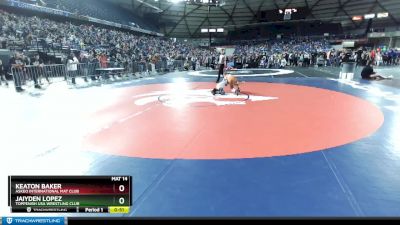 86 lbs Cons. Round 1 - Keaton Baker, Askeo International Mat Club vs Jaiyden Lopez, Toppenish USA Wrestling Club