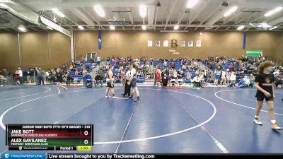 210 lbs Quarterfinal - Jake Bott, Sanderson Wrestling Academy vs Alex Gavilanez, Fremont Wrestling Club