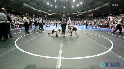 67 lbs Consolation - Khloe Charboneau, Wagoner Takedown Club vs Grayson Hazen, Woodland Wrestling Club