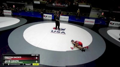 59 lbs Cons. Round 3 - Jacob Sarafin, Red Star Wrestling Academy vs Preston Dacoco, California