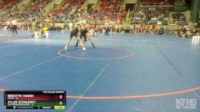 126 lbs Finals (8 Team) - Brextyn Yanish, Velva vs Kyler Schalesky, Hettinger/Scranton