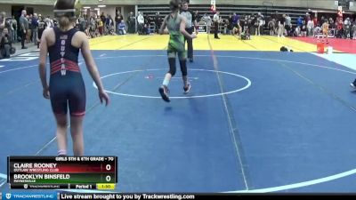 70 lbs Round 2 - Brooklyn Binsfeld, Paynesville vs Claire Rooney, Outlaw Wrestling Club